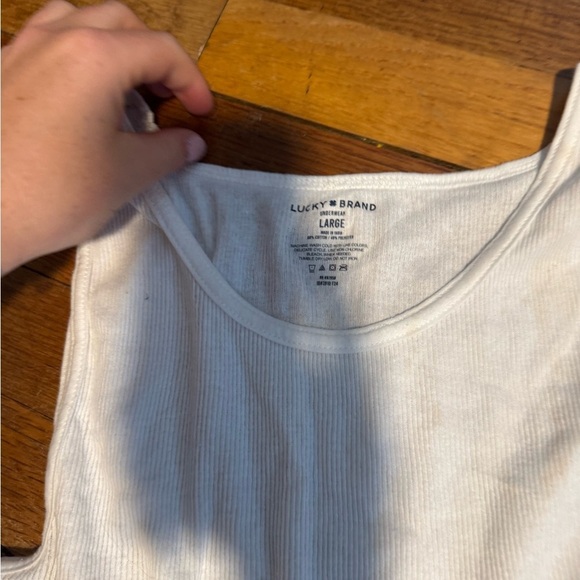 Lucky Brand White Sleeveless Tank Top - Picture 2 of 2